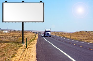 Hot day on the interstate road clipart