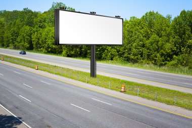 Billboard on american toll way clipart