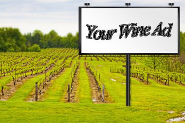 Billboard in Vineyard clipart