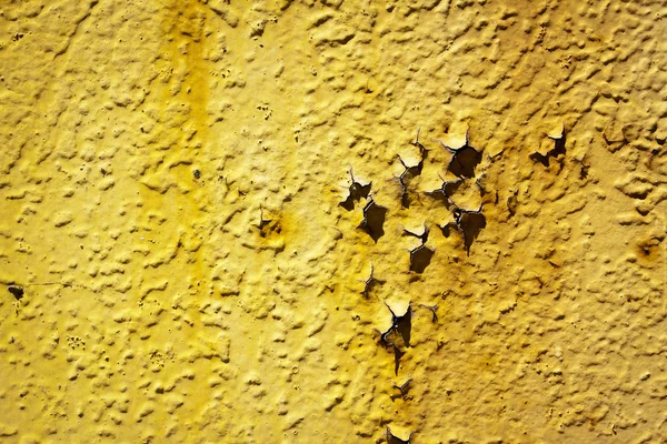 Vecchio sfondo di metallo giallo arrugginito — Foto Stock
