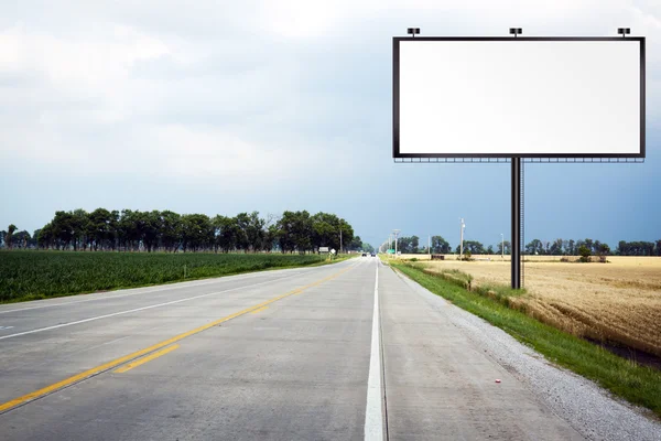 Ilustración: Big Tall Billboard en la carretera — Foto de Stock