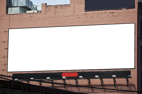 Üres billboard-épület city belvárosában — Stock Fotó