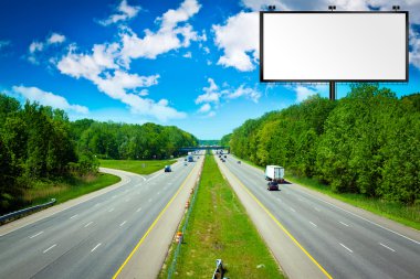 Billboard with Stormy Sky on american toll way clipart