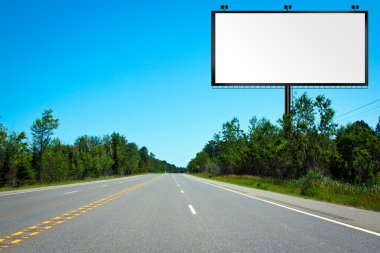 Billboard on Country Road clipart