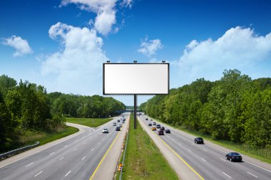 Billboard on american tollway clipart