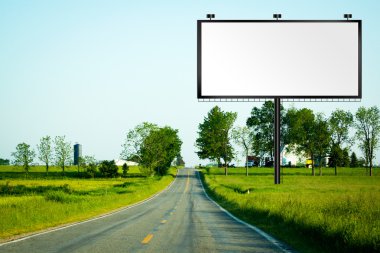 Billboard on Country Road clipart