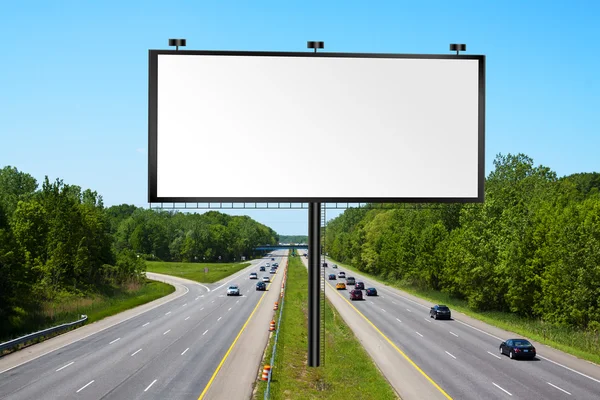 Billboard sul casello autostradale americano — Foto Stock