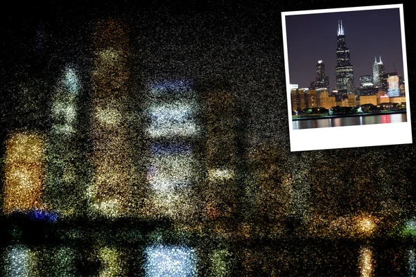 Cityscape no fundo da noite — Fotografia de Stock