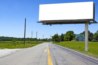 Illustration: Big Tall Billboard on road clipart