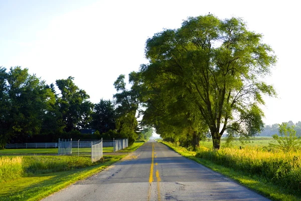 太陽の光とアメリカの道 — ストック写真