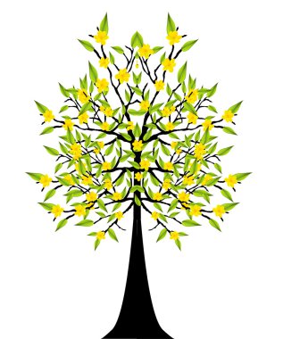 abstract detailed eco tree vector illustration clipart