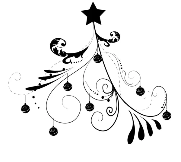 Christmas tree. vector — Stock Vector