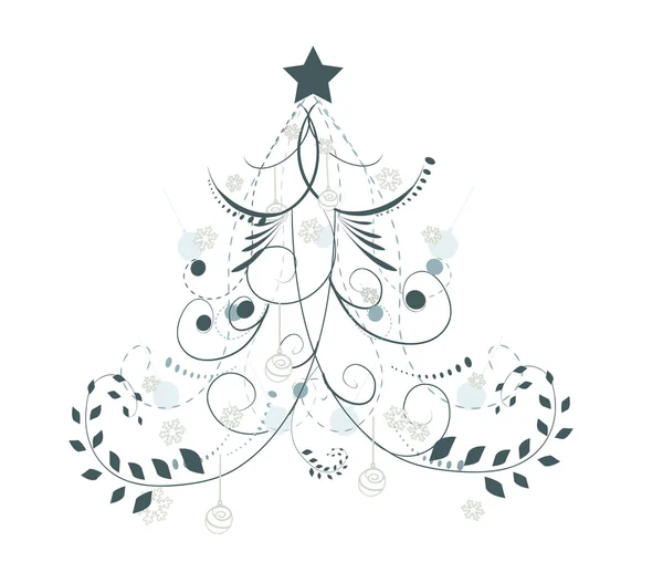 Eleganter Weihnachtsbaum — Stockvektor