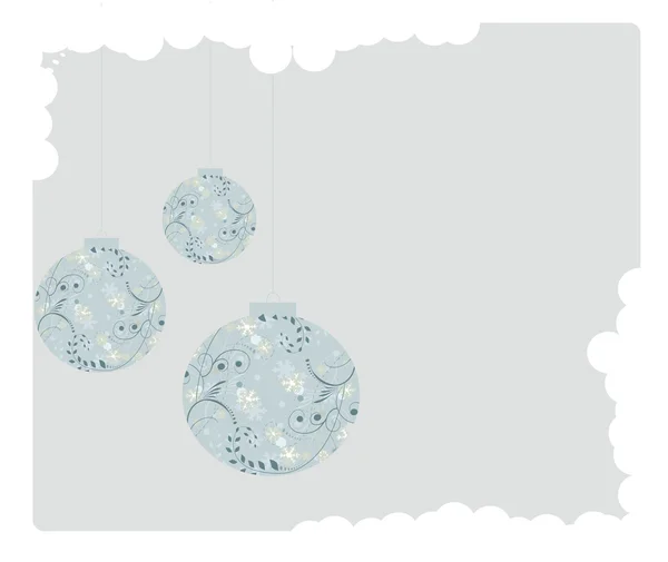 Boules de Noël - ornement floral fond — Image vectorielle