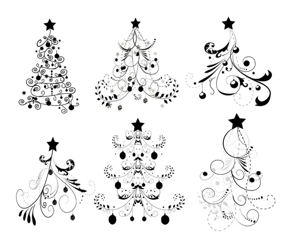 Set Árboles de Navidad — Vector de stock