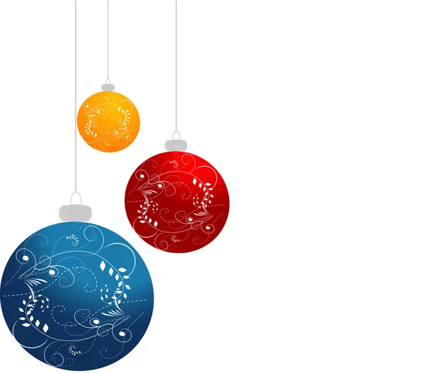 飾られたクリスマス ボール — ストックベクタ