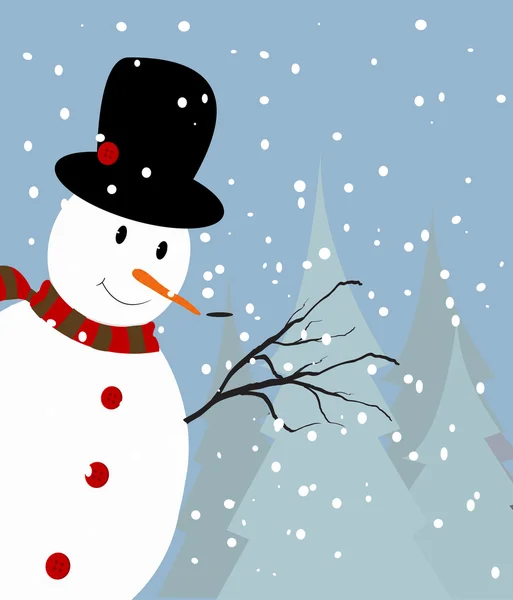Snowman Background — Stock Vector