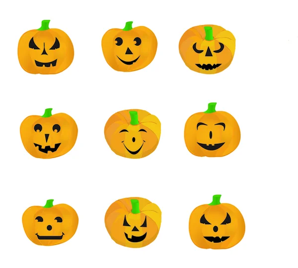 Set of pumpkins — Stock Vector