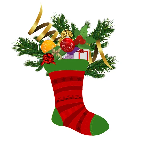 Рождественский носок — стоковый вектор