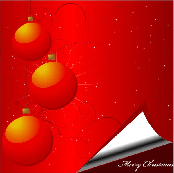Ornamented Christmas balls — Stock Vector