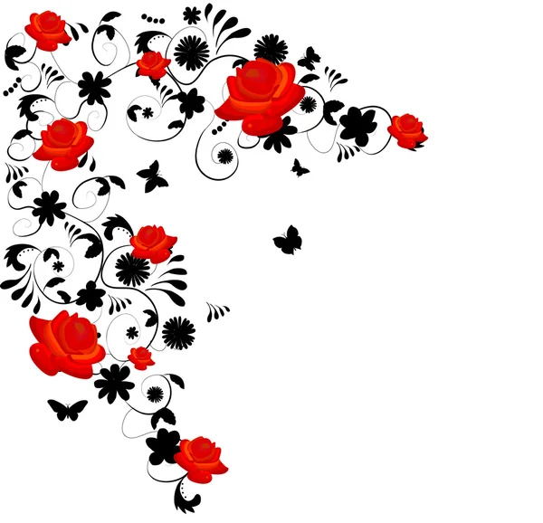 Vector Rose Arrière-plan — Image vectorielle