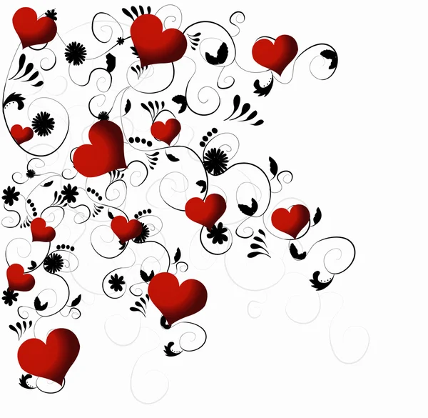 Kalp Sevgililer Günü geçmişi — Stok Vektör