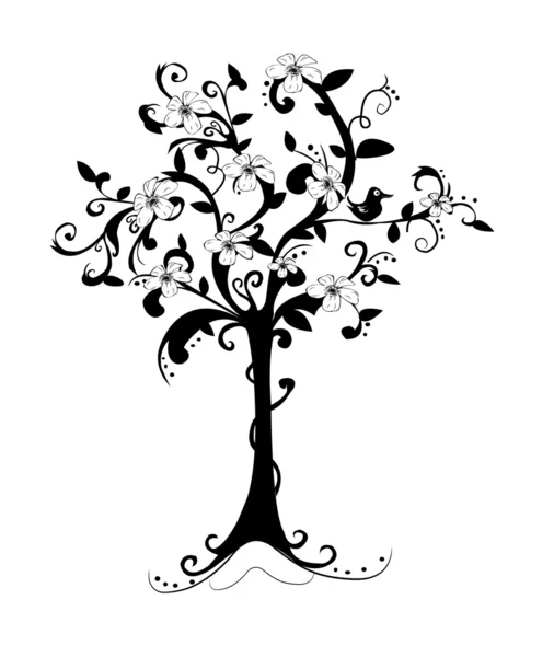 Αφηρημένη άνοιξη δέντρο — Διανυσματικό Αρχείο