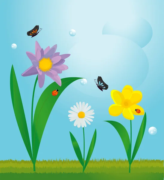 Design floral d'été — Image vectorielle