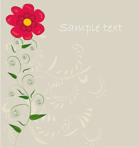 Carte cadeau. Arrière-plan design floral — Image vectorielle