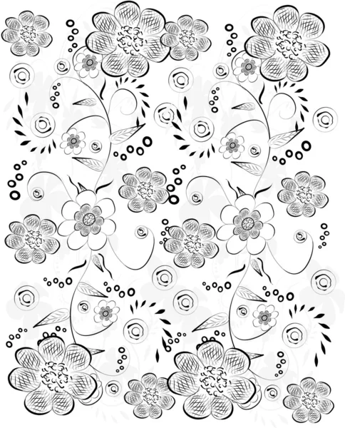 Ector Floral Pattern — Stock Vector