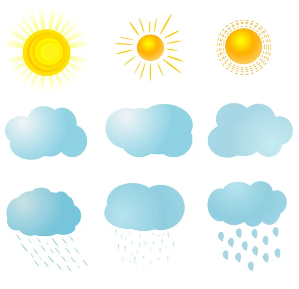 Väder ikoner fullt redigerbara vektor illustration — Stock vektor