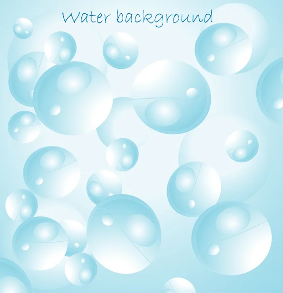 Agua azul con burbujas vector ilustración — Vector de stock