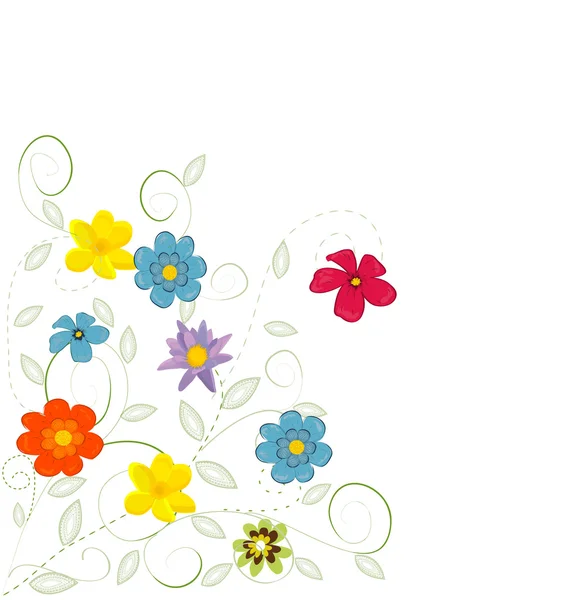 Ajándék kártyát. virág rajzolatú háttér — Stock Vector