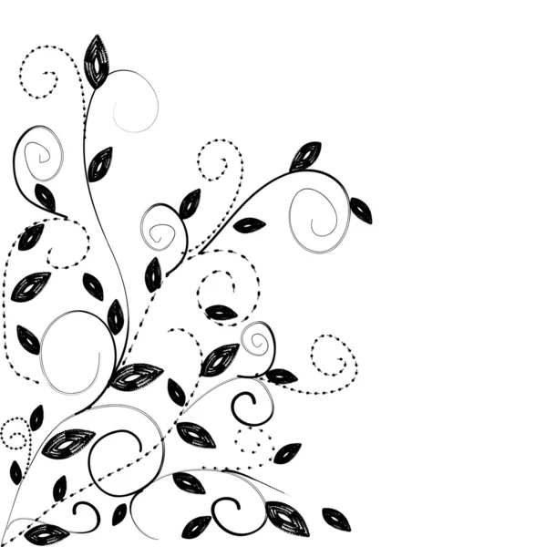 Diseño abstracto floral — Vector de stock