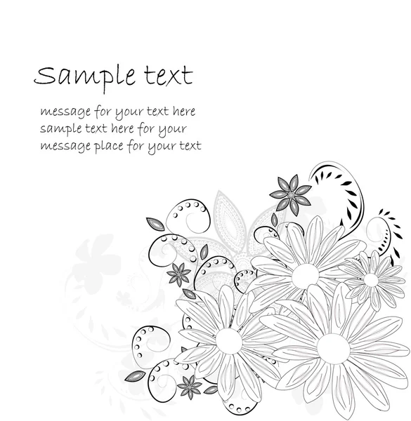 Fond floral, carte de vœux — Image vectorielle