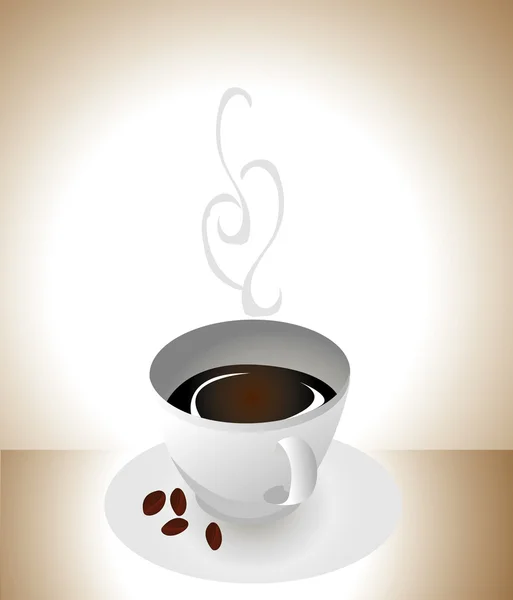 Vector taza de café blanco . — Vector de stock