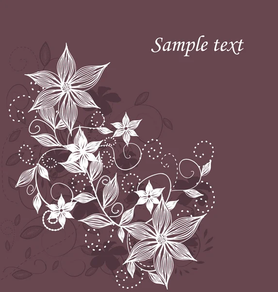 Cartão de saudação floral — Vetor de Stock
