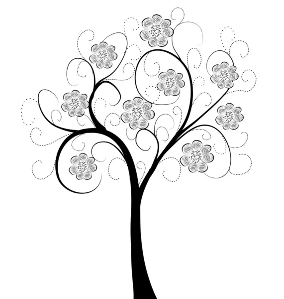 Art tree beautiful — Stock Vector
