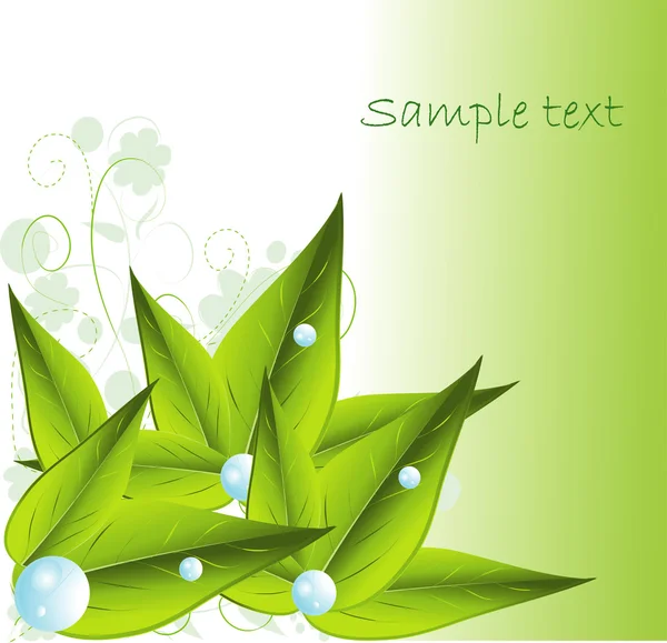 Fond vert feuillu — Image vectorielle