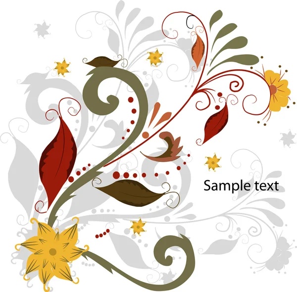 Vettore elegante autunno foglie illustrazione — Vettoriale Stock