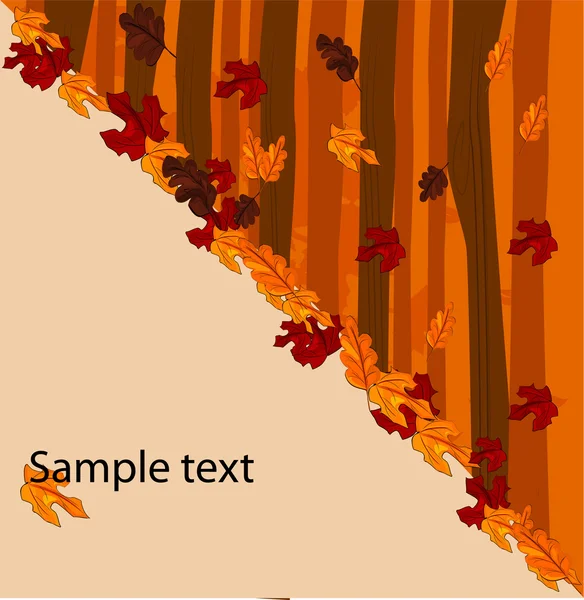 Herbstlicher Konzepthintergrund - Vektorillustration — Stockvektor