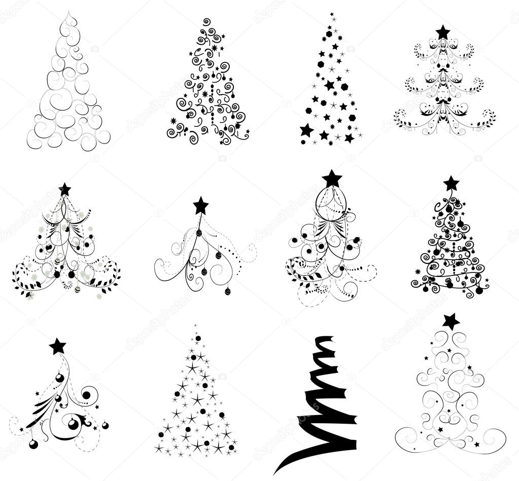 Set Christmas Trees