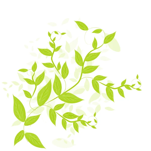 Zöld leveles háttér — Stock Vector