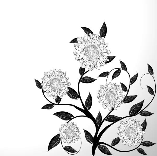 抽象的な花の背景。ベクトル. — ストックベクタ