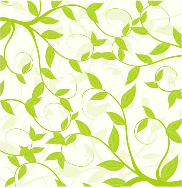 Seamless pattern of abstract leaves — Stock Vector
