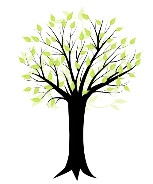 Decorative green tree — Stock Vector