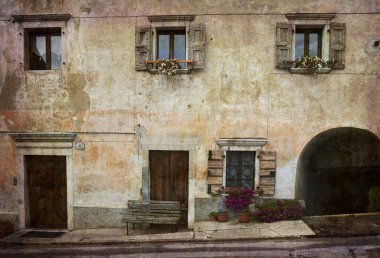 Village home Italy clipart