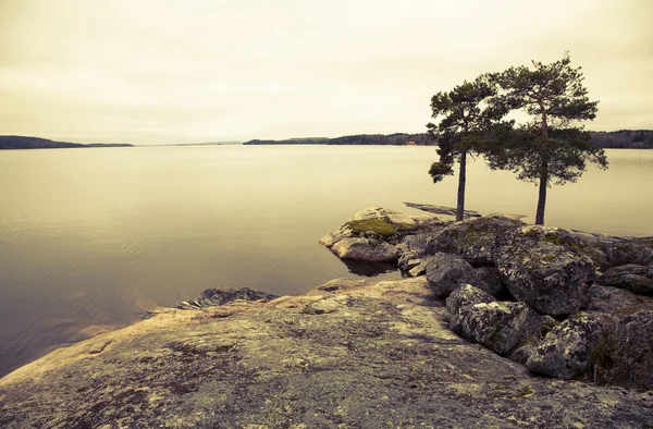 レトロなスウェーデンの湖 — ストック写真