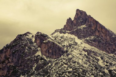 Dolomite winter peaks clipart