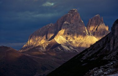 Sunrise in the Dolomites clipart